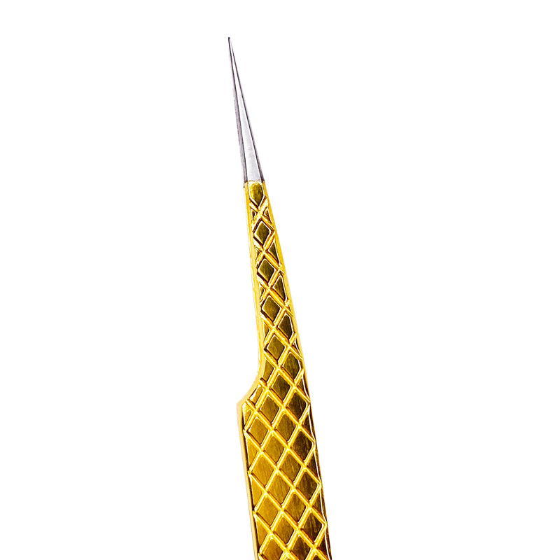 GOLD DIAMOND SHAPE ANGLE TWEEZERS